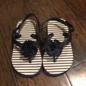Baby Gap Sandal, Navy and White Size 9-10